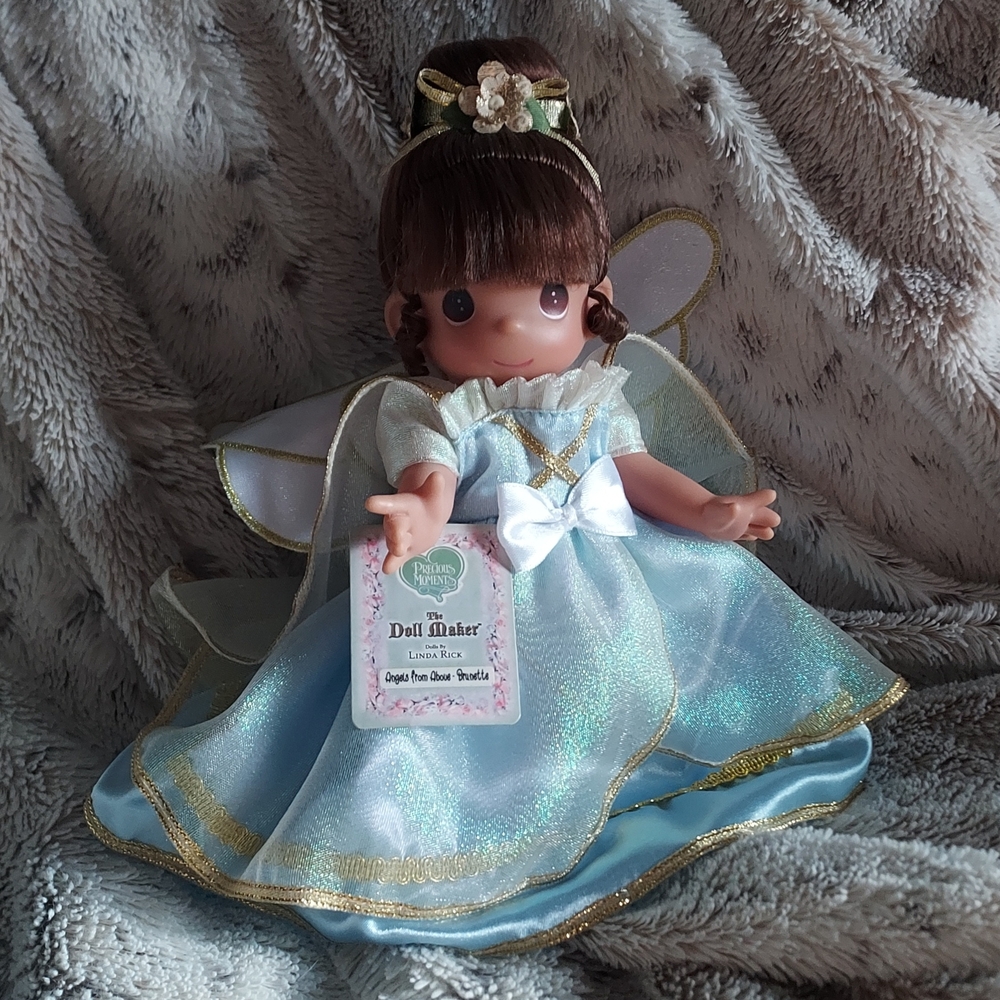 Precious Moments Angel Doll in Blue and Gold